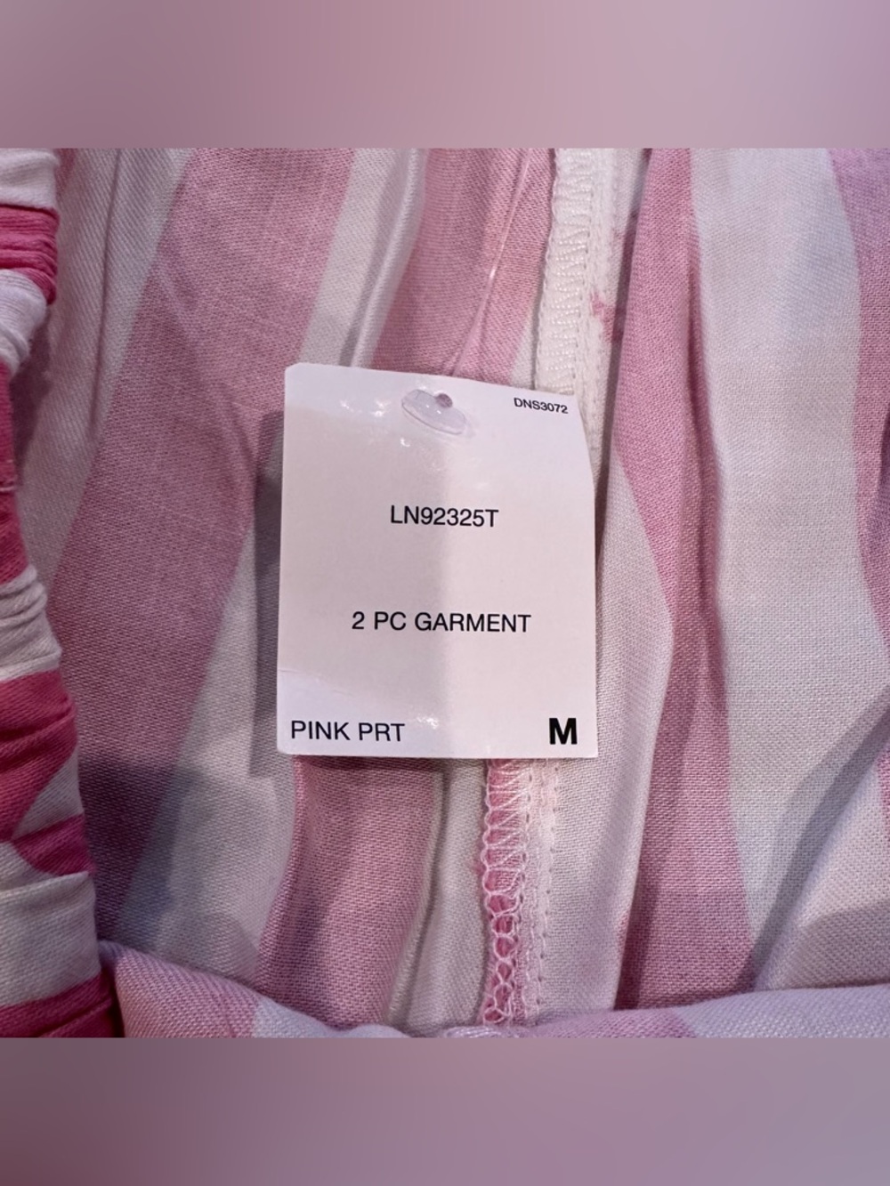 NWT Ralph Lauren Pink & White Striped 2 Piece Cotton Blend Pajama Set Size Med - Picture 12 of 12